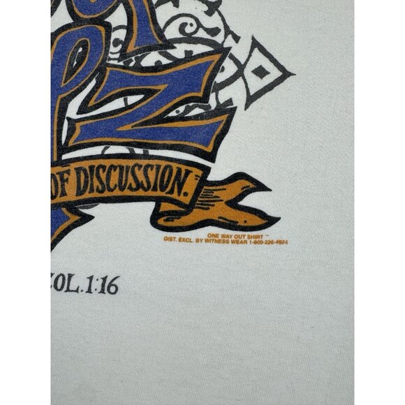 Rare Vintage 90s Y2K God Rulz Jesus Tee God Lord White XL Shirt Pray Heaven Tee - Picture 4 of 14